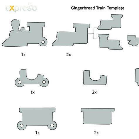 train pattern gingerbread train template printable printable templates