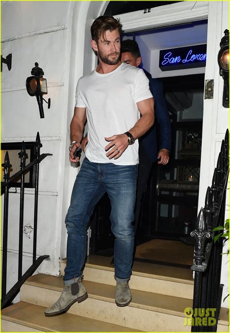 chris hemsworth s tight sleeves showcase his chiseled arms photo