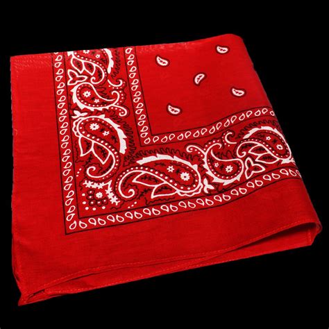 red    cotton paisley bandanas