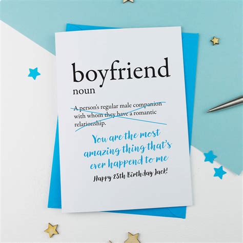birthday cards  boyfriend card design template