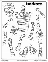 Mummy Cut Paste Craft Halloween Printables Print Crafts Create Own Timvandevall Kids Very Choose Board sketch template