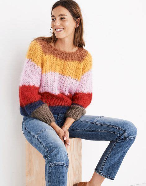 cstyle chunky knits sweater sweaters  women stripe sweater