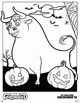 Ferdinand Coloring Bull Pages Printable Getcolorings Halloween sketch template
