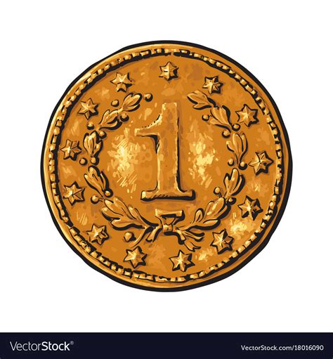 gold coin royalty  vector image vectorstock