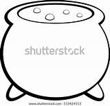 Cauldron Witch Coloring Pot Witches Sketch Stock Vector Template Pages Shutterstock Paintingvalley Lightbox Sketches sketch template