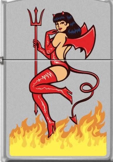 Zippo Lighter Pinup Girl Devil Naughty Limited Edition New Rare Jack