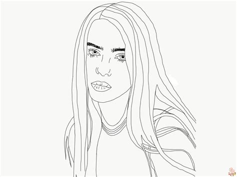 discover   billie eilish coloring pages  kids  adults gbcoloring