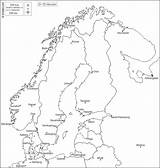 Scandinavia Map Maps Names Scandinavie Carte Sweden Blank Finland States Norway Cities Main Outline Denmark Poland Latvia Estonia Belarus Lithuania sketch template