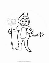 Coloring Pages Devil Halloween Satan Mycoloringland So Template sketch template