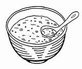 Soup Soep Eenvoudige Getrokken Kom Krabbel Disegnato Minestra Ciotola sketch template