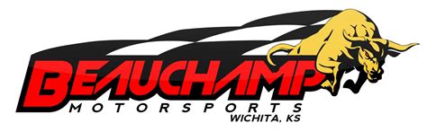 racing logo design  beauchamp motorsports wichita kansas  shaun