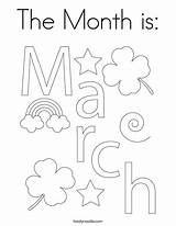 March Coloring Welcome Month Happy Print Twistynoodle Ll Built California Usa Noodle sketch template