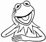 Kermit Frog Coloring Pages Muppets Drawing Silhouette Color Vector Tea Meme Animal Colouring Sipping Vinyl Sesame Excited Street Clipartmag Sweet sketch template