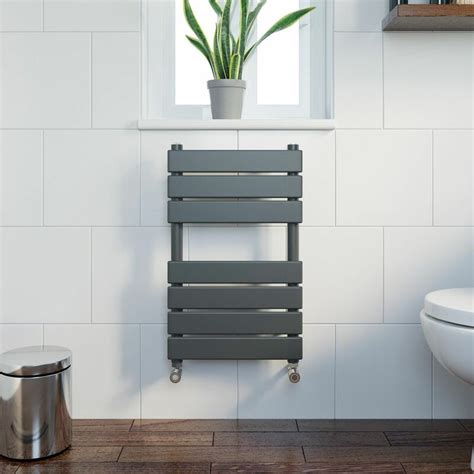 duratherm flat panel heated towel rail anthracite mm  mm