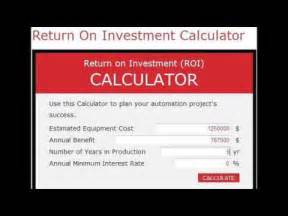 return  investment calculator tool youtube
