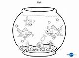 Fish Bowl Cliparts Template Coloring sketch template