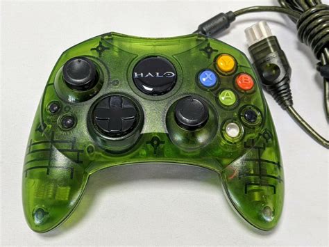 genuine xbox original controller halo special edition controller clear green starboard games