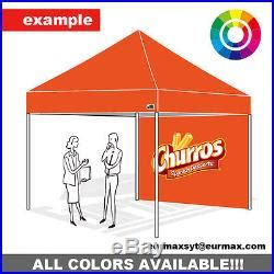ez pop  canopy tent  custom logo graphic printed  side wall panel patio awnings