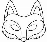 Mask Fox Printable Coloring Animal Masks Pages Templates Maske Masque Coloriage Animaux Wolf sketch template
