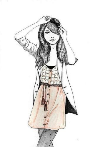 cool cute drawn girl illustration favimcom  picture  edi