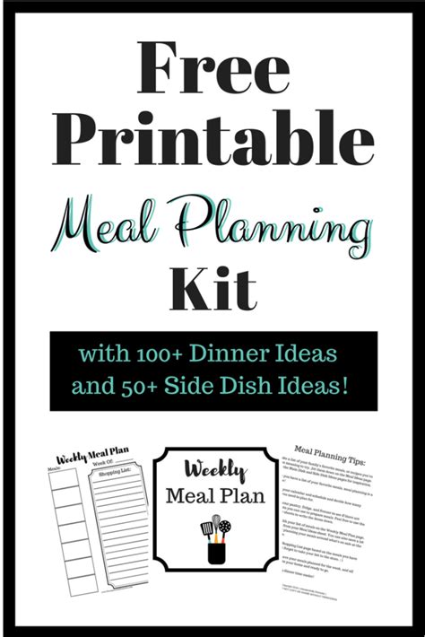 weekly meal planning printables   create   meal