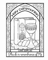 Communion Coloring First Pages Holy Bible Kids Two Printable Sunday Color School Sizes 5x11 Catholic Sheets Journaling Tip Print Church sketch template