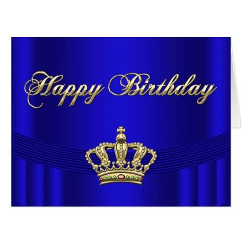 princess queen royal blue  gold birthday cards zazzle