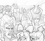Coloring Pages Pageant Getcolorings Villains Disney sketch template
