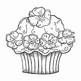 Coloring Pages Print Large Adults Birthday Happy Colouring Cupcake Getcolorings Printable Adult Books Kids Getdrawings sketch template