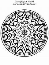 Starburst Coloring Mandala Pages Kaleidoscope Color Print Designlooter Getcolorings Popular Coloringhome sketch template