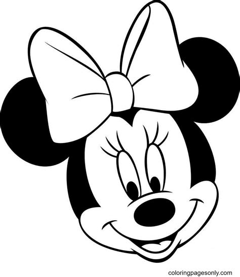 mickey mouse face coloring pages