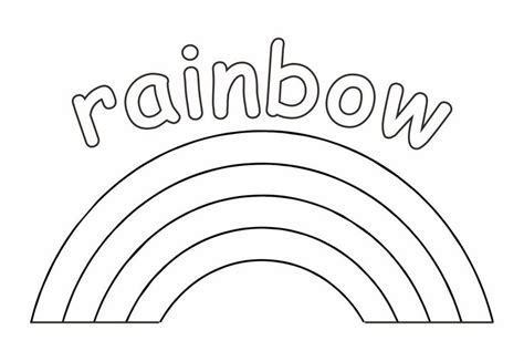 printable rainbow template pages coloring pages
