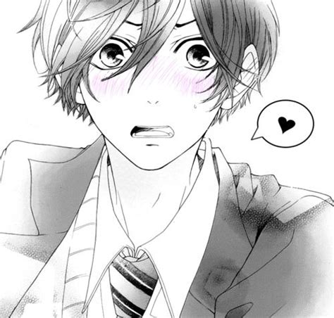 blushing anime boy sweet    type kawaii fantasy lads pinterest