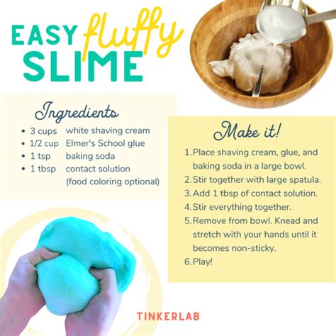 slime recipe  glue contact solution  baking soda deporecipeco