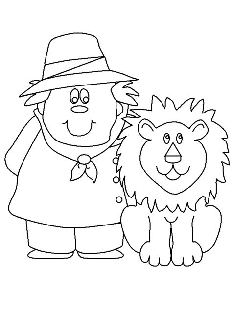 zookeeper people coloring pages book  kids