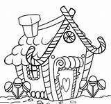 Gingerbread House Coloring Pages Christmas Printable Candy Sheets Cane Print Frosting sketch template