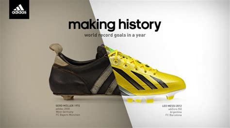 adidas rolls  making history ad  celebrate messis  time goal