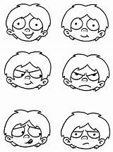 Expressions Facial Kids Drawing Different Getdrawings sketch template
