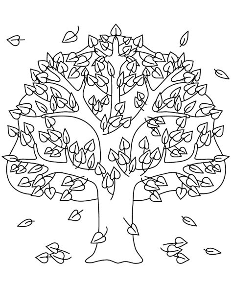 autumn style picture  tree topcoloringpagesnet