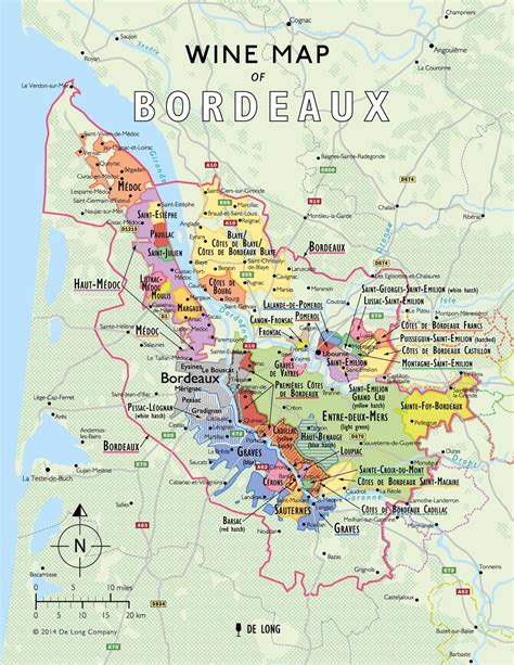 bordeaux wine route map map  bordeaux wine route nouvelle aquitaine france