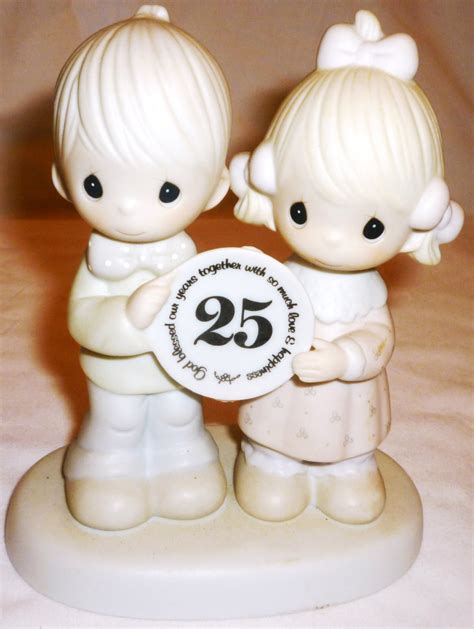 precious moment 25 years anniversary love and happiness together figurine