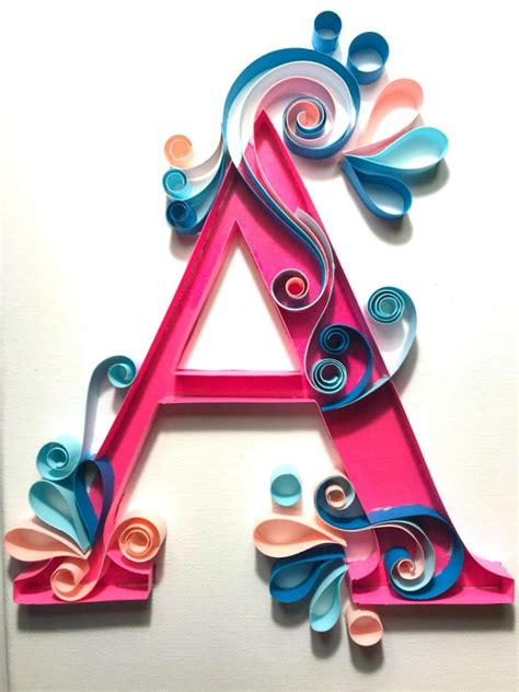 paper quilled letter   etsy quilling techniques quilling