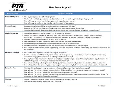 event proposal templates  examples templatelab