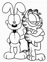 Garfield Odie Coloring Pages Kids Cartoon Printable Categories sketch template