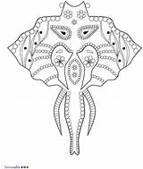 Coloring Pages Elephant Intricate Adult Book Color Printable Print Getcolorings Favecrafts sketch template