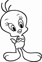 Tweety Drawing Bird Clipartmag Coloring Pages sketch template