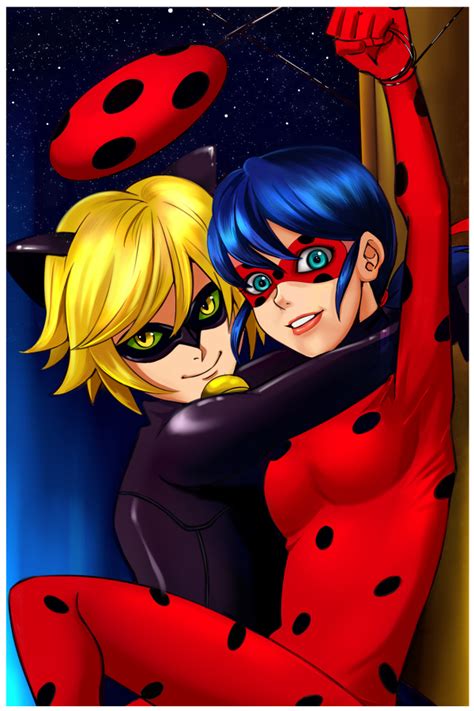 ladybug and chat noir miraculous ladybug fan art 39606603 fanpop