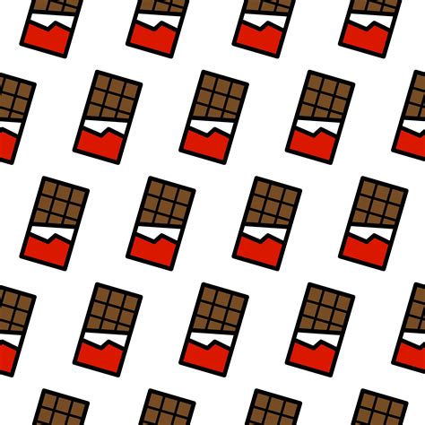 Chocolate Bar Cartoon Seamless Pattern Download Free
