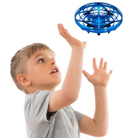 force  scoot hand operated mini flying ball drone blue  scootd blu