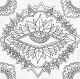 Coloring Pages Psychedelic Print Sun Printable Getcolorings Color sketch template